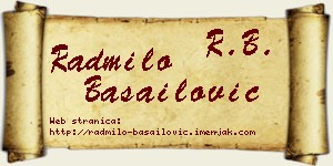 Radmilo Basailović vizit kartica